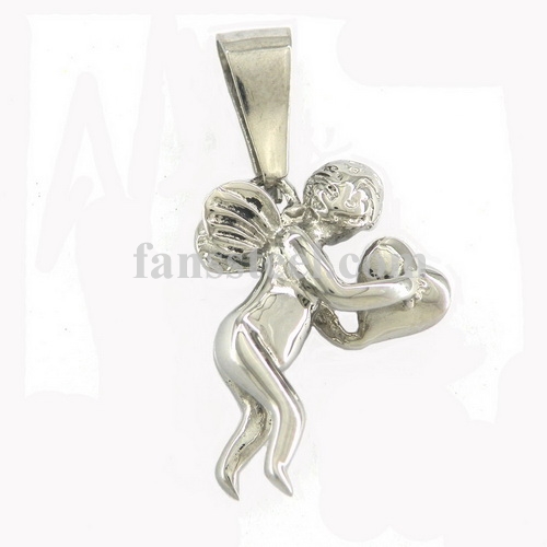 FSP06W23 small angel with heart pendant - Click Image to Close